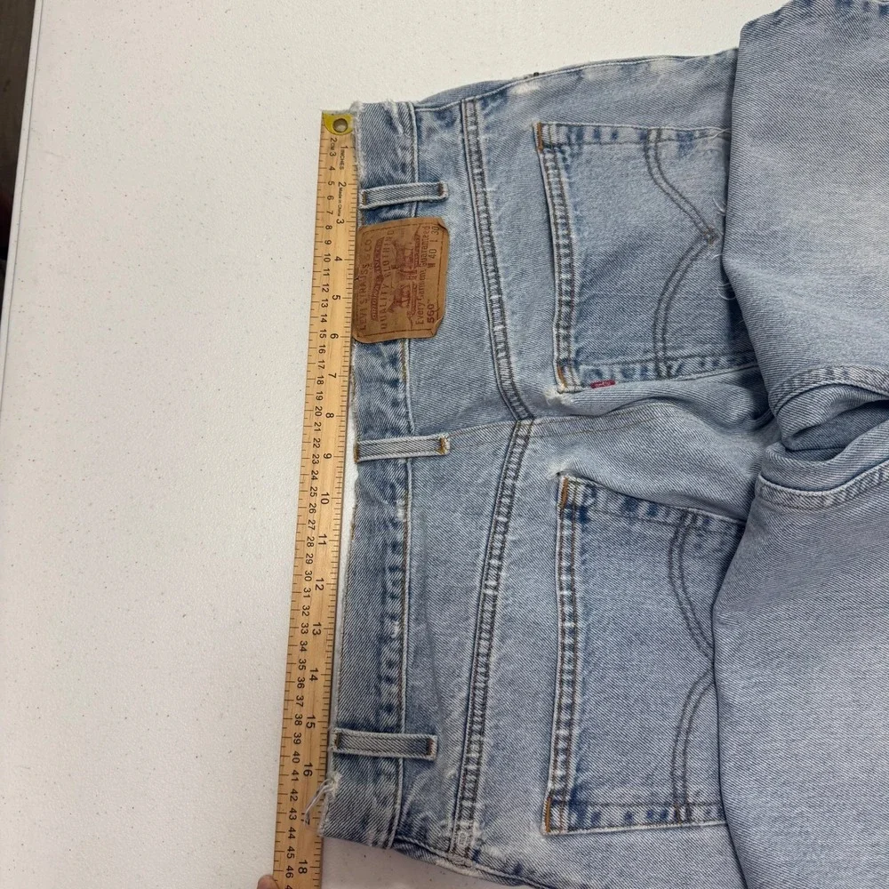Levis 560 Loose Fit Tapered Leg Jeans‎ Light Wash Raw Hem Mens 40x30 (37x27.5)